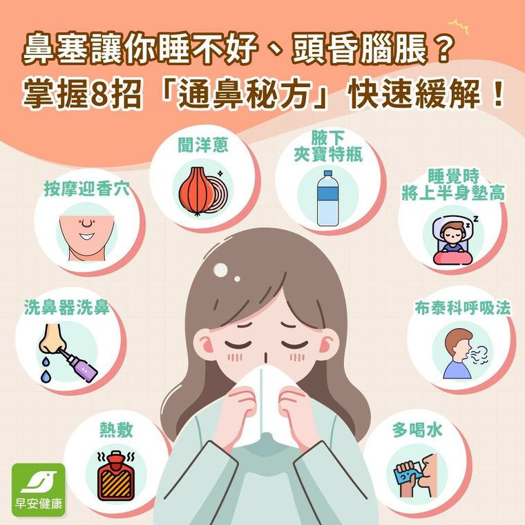 鼻塞緩解方法有哪些？寶特瓶夾腋下、按壓穴道快速緩解鼻塞