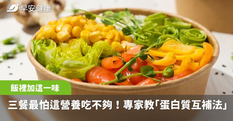 三餐最怕這營養吃不夠！專家教「蛋白質互補法」，無肉飲食飯裡加這一味最有效